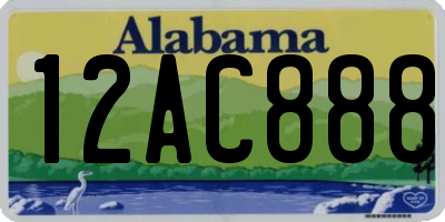 AL license plate 12AC888