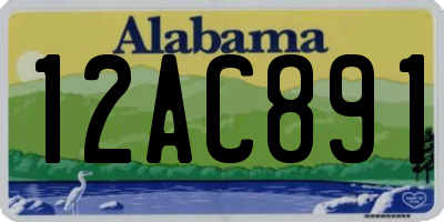 AL license plate 12AC891