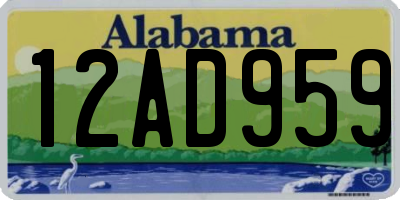 AL license plate 12AD959