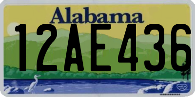 AL license plate 12AE436