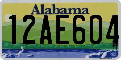 AL license plate 12AE604