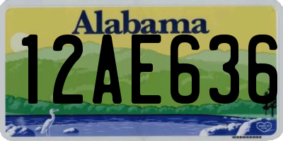 AL license plate 12AE636