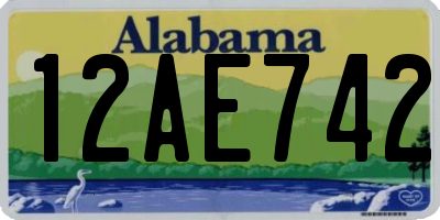 AL license plate 12AE742
