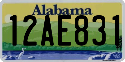 AL license plate 12AE831