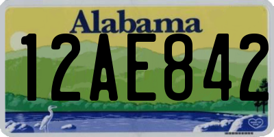 AL license plate 12AE842
