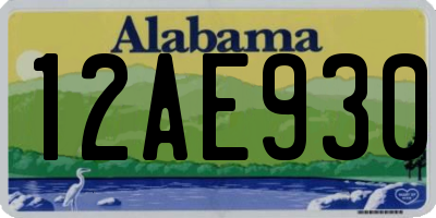 AL license plate 12AE930