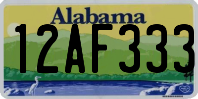 AL license plate 12AF333
