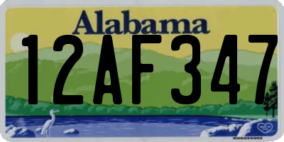 AL license plate 12AF347