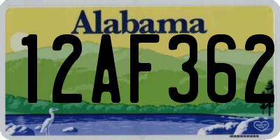 AL license plate 12AF362