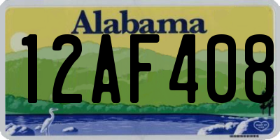AL license plate 12AF408