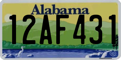 AL license plate 12AF431