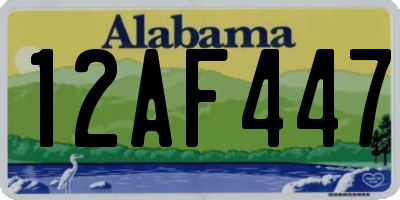AL license plate 12AF447