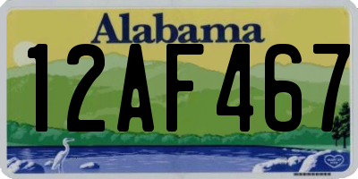 AL license plate 12AF467
