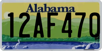 AL license plate 12AF470
