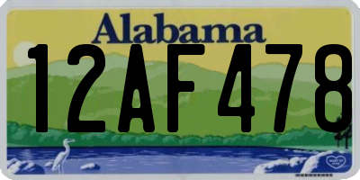 AL license plate 12AF478