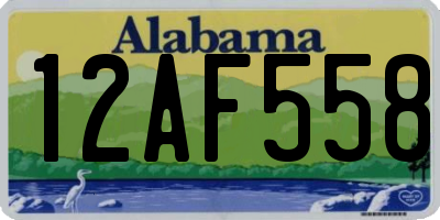 AL license plate 12AF558