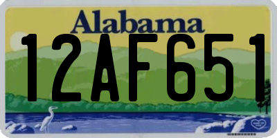 AL license plate 12AF651