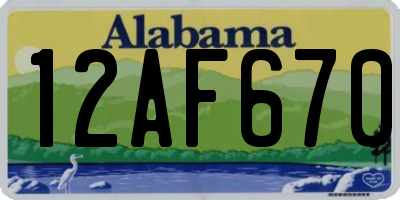 AL license plate 12AF670
