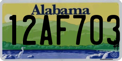 AL license plate 12AF703