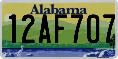 AL license plate 12AF707