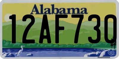 AL license plate 12AF730