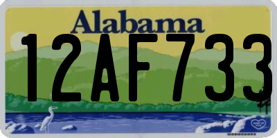 AL license plate 12AF733