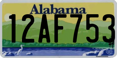 AL license plate 12AF753