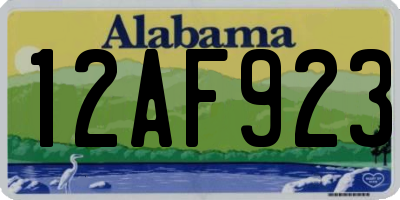 AL license plate 12AF923