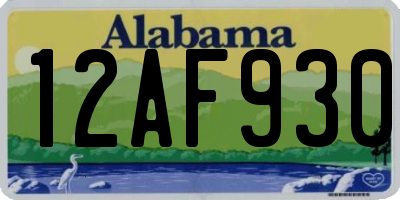 AL license plate 12AF930