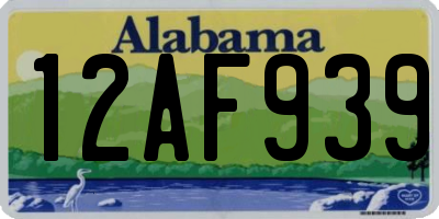 AL license plate 12AF939