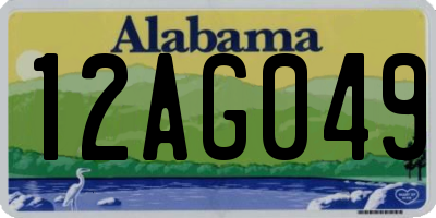 AL license plate 12AG049