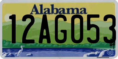AL license plate 12AG053