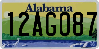 AL license plate 12AG087