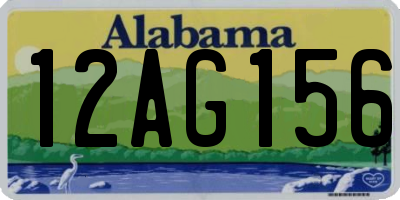 AL license plate 12AG156