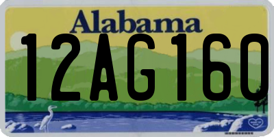 AL license plate 12AG160