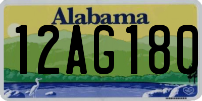 AL license plate 12AG180