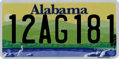 AL license plate 12AG181