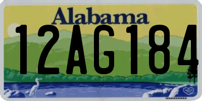 AL license plate 12AG184