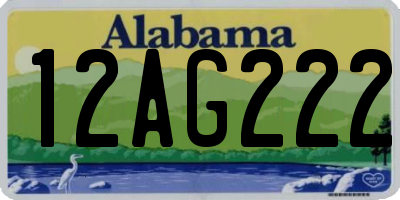 AL license plate 12AG222