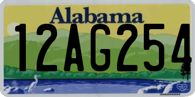 AL license plate 12AG254
