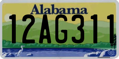 AL license plate 12AG311