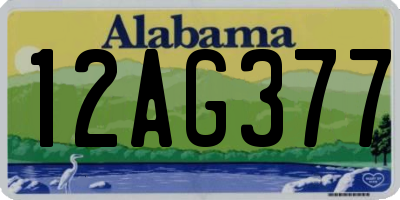 AL license plate 12AG377