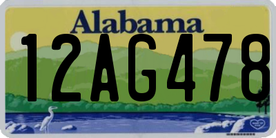 AL license plate 12AG478