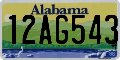 AL license plate 12AG543