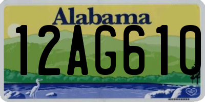AL license plate 12AG610