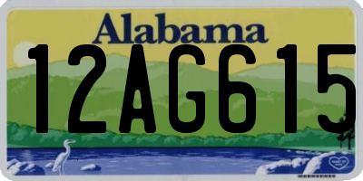 AL license plate 12AG615