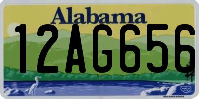 AL license plate 12AG656