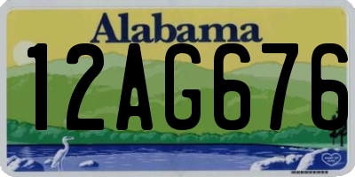 AL license plate 12AG676