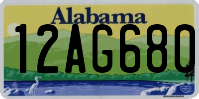AL license plate 12AG680