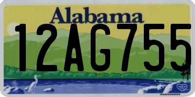 AL license plate 12AG755